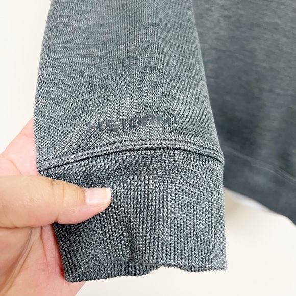 Under Armour Mens Gray Golf Quarter Zip Storm Cold Gear Pullover Sweater Size M - Picture 6 of 10